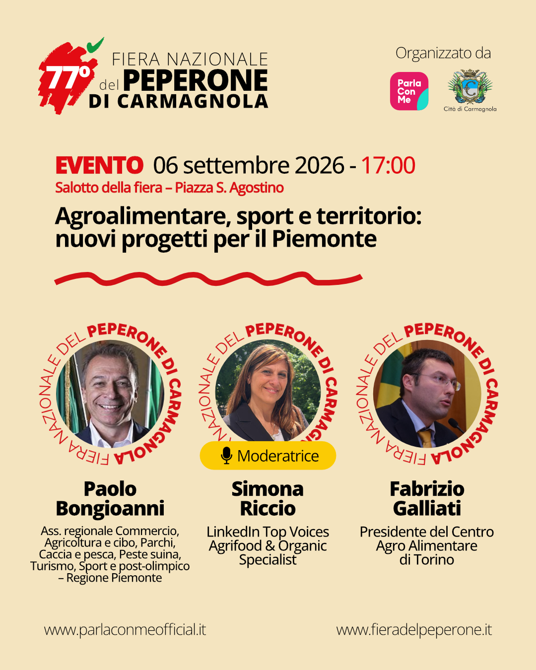 Cover 6 settembre 2026 Carmagnola